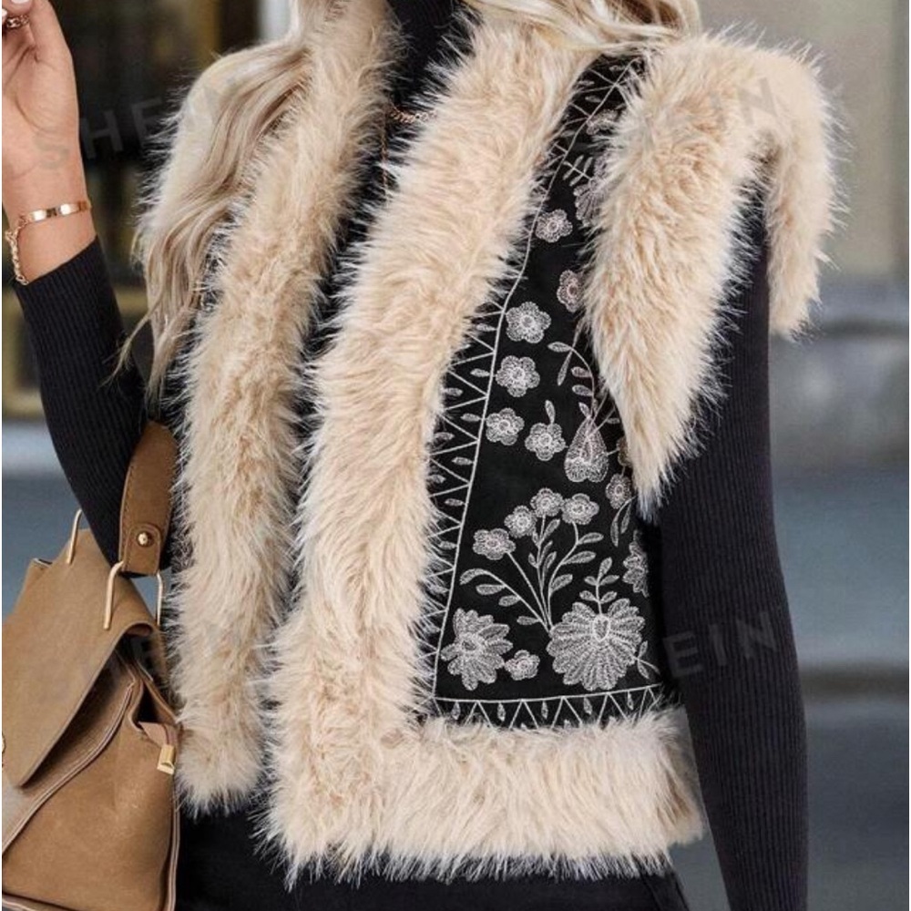 Boho embroidered vest